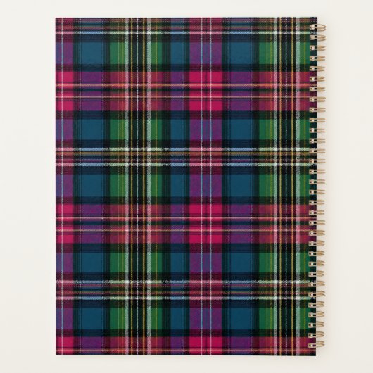 Aangepaste Planner Gingham Patroon Stijl (Achterkant)