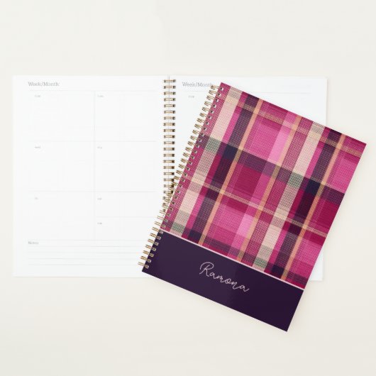 Aangepaste Planner Gingham Patroon Stijl (Display)