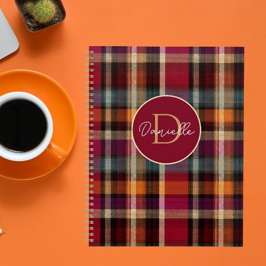 Aangepaste Planner Gingham Patroon Stijl