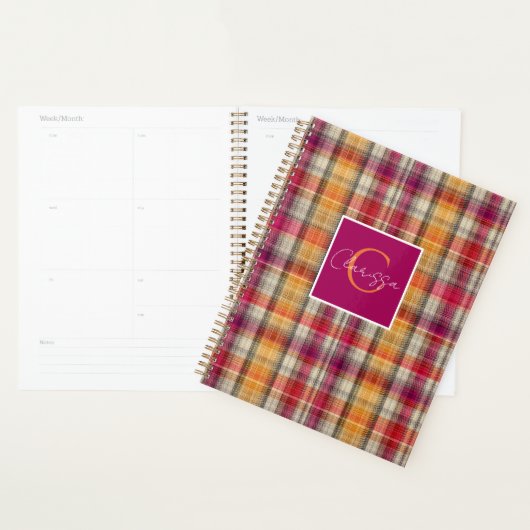 Aangepaste Planner Gingham Patroon Stijl (Display)