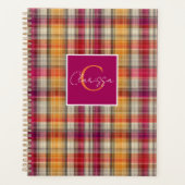 Aangepaste Planner Gingham Patroon Stijl (Voorkant)