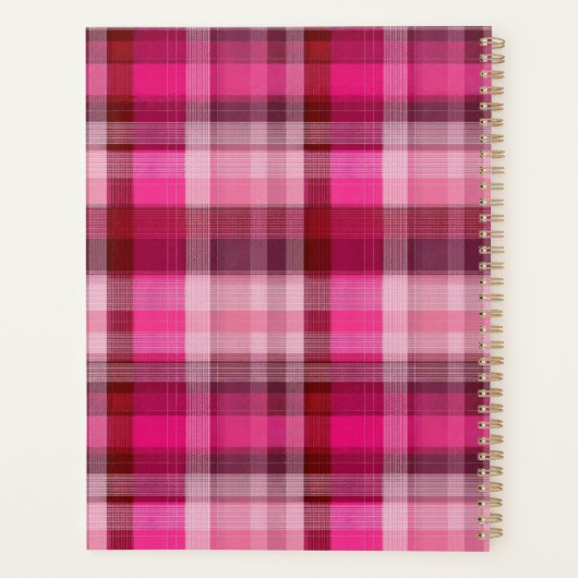 Aangepaste Planner Gingham Patroon Stijl (Achterkant)
