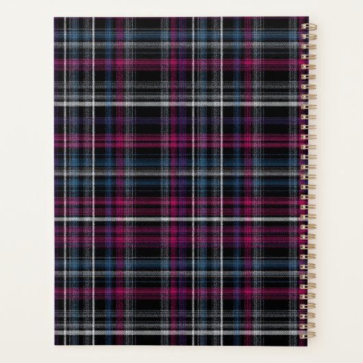 Aangepaste Planner Gingham Patroon Stijl (Achterkant)