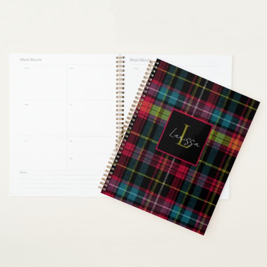 Aangepaste Planner Gingham Patroon Stijl (Display)