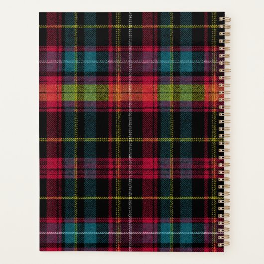 Aangepaste Planner Gingham Patroon Stijl (Achterkant)