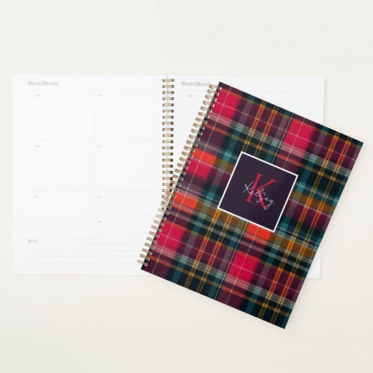Aangepaste planner met Gingham-patroon stijl (Display)