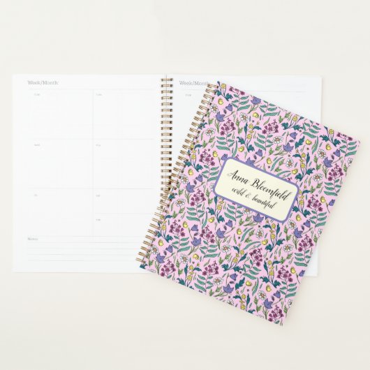 Aangepaste Planner met patroon van wildbloemen (Display)