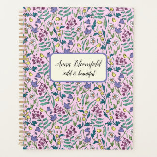 Aangepaste Planner met patroon van wildbloemen