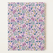 Aangepaste Planner met patroon van wildbloemen (Achterkant)