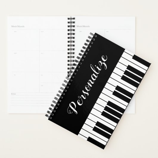 Aangepaste planner voor pianospeler of muziekleraa (Display)