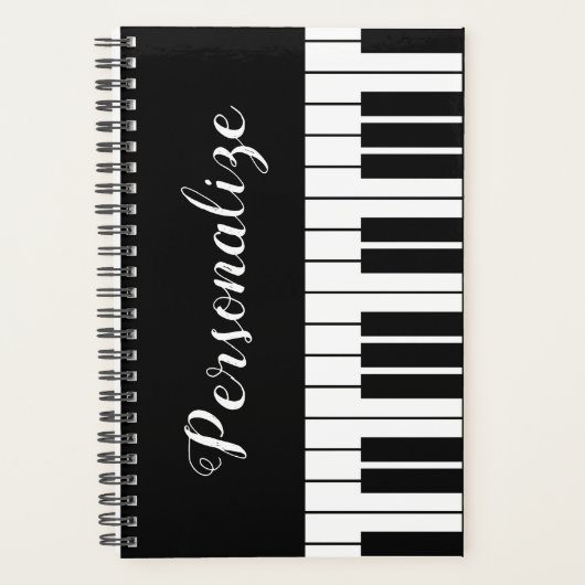 Aangepaste planner voor pianospeler of muziekleraa (Voorkant)