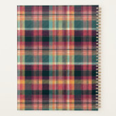 Aangepaste planningsagenda met Gingham-patroonstij Planner (Achterkant)