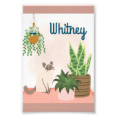 Aangepaste Plant- en kattenlade afdrukken Foto Afdruk (Voorkant)