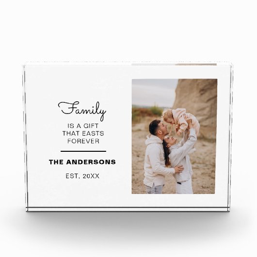 Aangepaste Plaque Family Portrait Quote Lijst cade Fotoblokken (Voorkant)