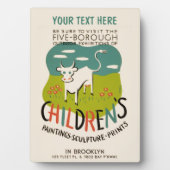 Aangepaste plaquette voor kinderkunst fotoplaat (voorkant)