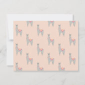Aangepaste platte bedankkaartjes met een Cute Llam Notitiekaartje (Achterkant)