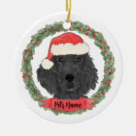 Aangepaste platte coating retriever keramisch ornament
