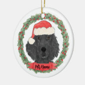 Aangepaste platte coating retriever keramisch ornament (Links)