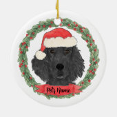 Aangepaste platte coating retriever keramisch ornament (Achterkant)
