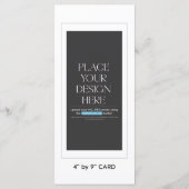 Aangepaste platte menukaart - 4x9 inch (Achterkant)