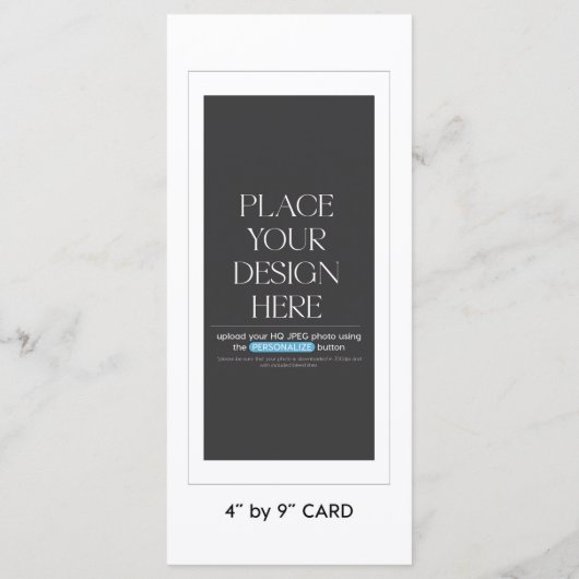 Aangepaste platte menukaart - 4x9 inch (Achterkant)