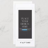 Aangepaste platte menukaart - 4x9 inch (Voorkant / Achterkant)