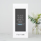 Aangepaste platte menukaart - 4x9 inch (Staand voorkant)