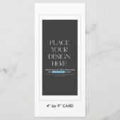 Aangepaste platte menukaart - 4x9 inch (Voorkant)