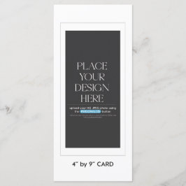 Aangepaste platte menukaart - 4x9 inch