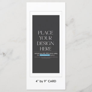 Aangepaste platte menukaart - 4x9 inch