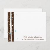 Aangepaste platte notitiekaarten voor baarmoederbo notitiekaartje (Voorkant / Achterkant)