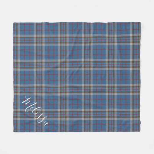 Aangepaste Play Clan Thompson Tartan Fleece Deken (Voorkant (Horizontaal))