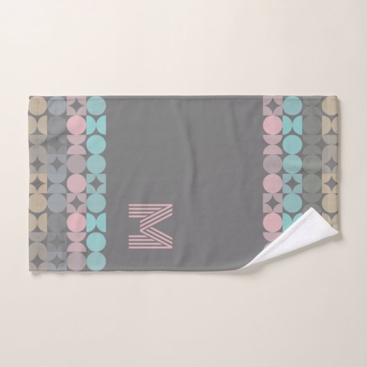 Aangepaste Plezier Abstracte Circles Squares Popar Bad Handdoek (Handdoek)