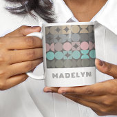 Aangepaste Plezier Abstracte Circles Squares Popar Koffiemok