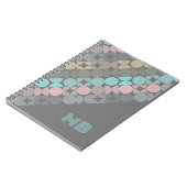 Aangepaste Plezier Abstracte Circles Squares Popar Notitieboek (Linkerzijde)