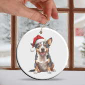 Aangepaste plezier Australische vee hond kerst hon Keramisch Ornament