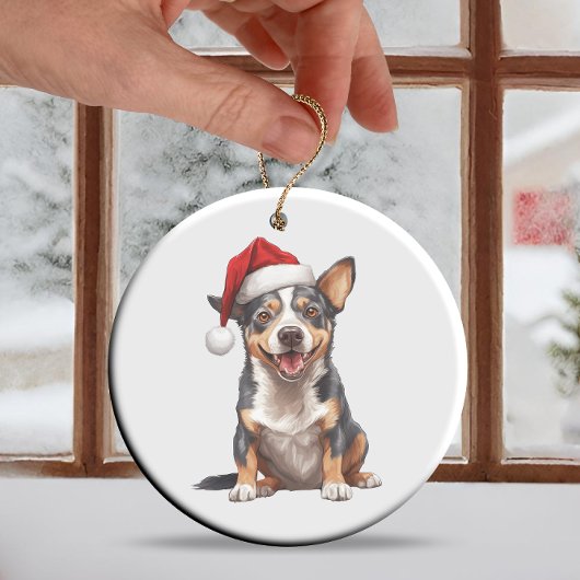 Aangepaste plezier Australische vee hond kerst hon Keramisch Ornament