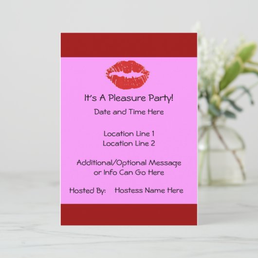 Aangepaste Plezierpartij nodigt Kaart (Staand voorkant)