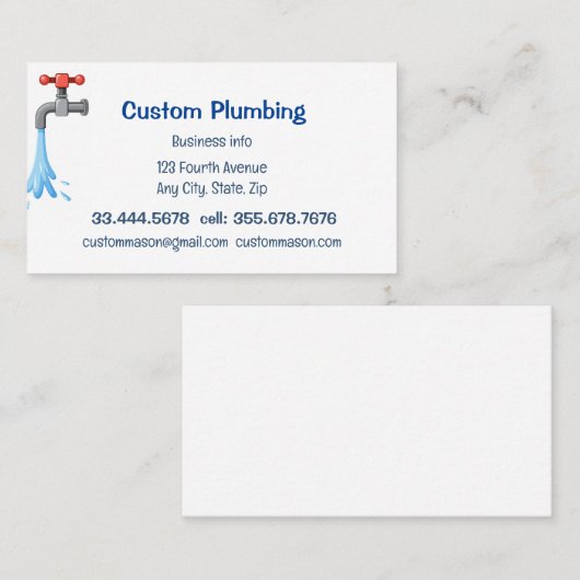 Aangepaste plug-sourcingcontracten visitekaartje (Voorkant / Achterkant)