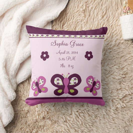 Aangepaste plum Butterfly Keepomwille Pillow Kussen (Deken)