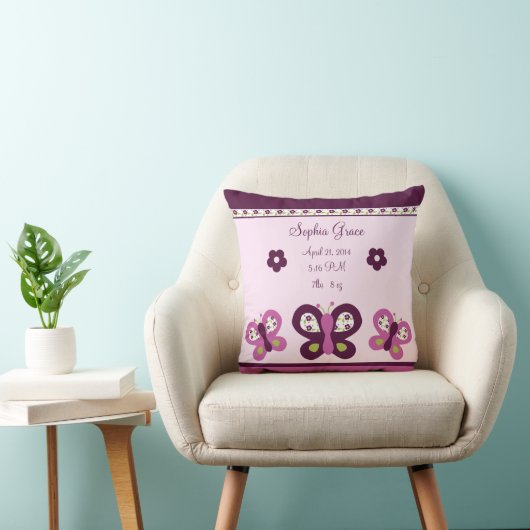 Aangepaste plum Butterfly Keepomwille Pillow Kussen (Stoel)