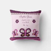 Aangepaste plum Butterfly Keepomwille Pillow Kussen (Voorkant)