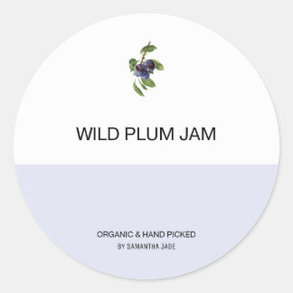Aangepaste plum Jam & Preserve Jar Labels voor Pan