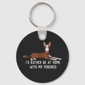 Aangepaste Podenco Dog Sleutelhanger (Voorkant)