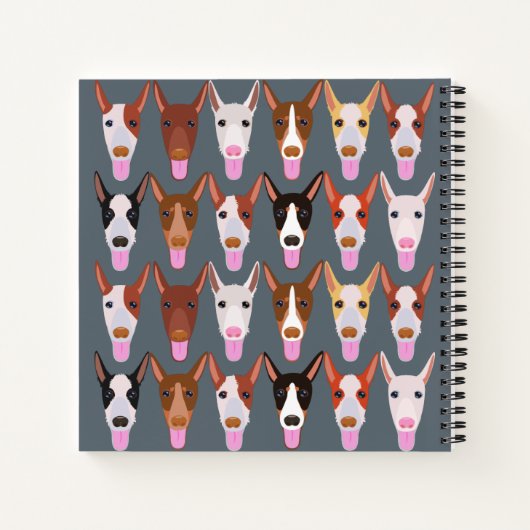 Aangepaste Podenco Dog wordt grijs Notitieboek (Achterkant)