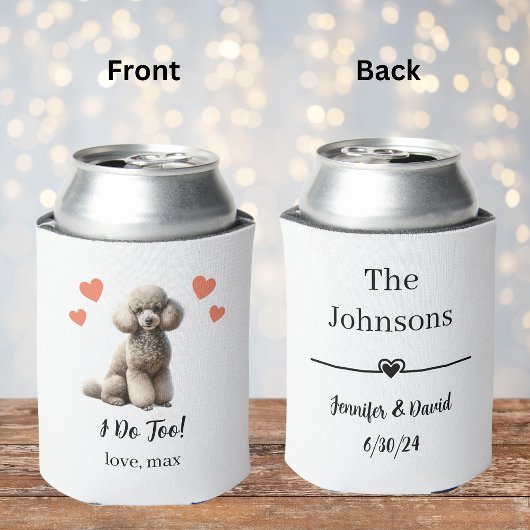 Aangepaste poedel huisdier bruiloft Koelbox Blikjeskoeler