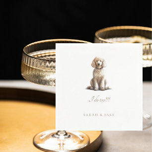 Aangepaste Poedel Pet Wedding Servet