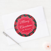 Aangepaste Poinsettia Kerst Gift Label Stickers (Envelop)