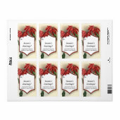 Aangepaste Pointsettia Gift Label Labels (Full Sheet)