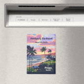 Aangepaste Poipu Kauai-huwelijksmagneet Magneet (Insitu (Vaatwasser))